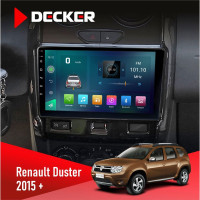 Штатная магнитола Renault Duster 2015+ Decker D9003 6x128, DSP, 4G, 2k