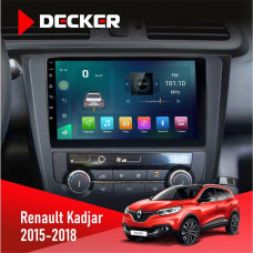 Штатная магнитола Renault Kadjar 2015-2018 Decker D9003 6x128, DSP, 4G, 2k