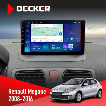 Штатна магнітола Renault Megane III 2008-2016 Decker D9-007 4x64 DSP 360 4G