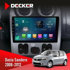 Штатная магнитола Renault Sandero 2007-2011 Decker D9003 6x128, DSP, 4G, 2k