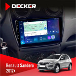 Штатна магнітола Renault Dokker, Sandero, Lodgy 2012+ (1 кнопка) Decker D9-007 4x64 DSP 360 4G
