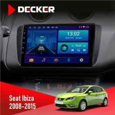 Штатная магнитола Seat Ibiza 2008-2015 Decker D9002 6x128, DSP, 360