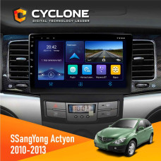 Штатная магнитола SsangYong Korando, Actyon 2010-2013 Cyclone C9006 4x64, DSP, DVR