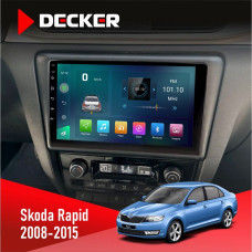 Штатная магнитола Skoda Rapid 2013-2018 Decker D9003 6x128, DSP, 4G, 2k