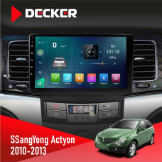 Штатная магнитола SsangYong Korando, Actyon 2010-2013 Decker D9003 6x128, DSP, 4G, 2k