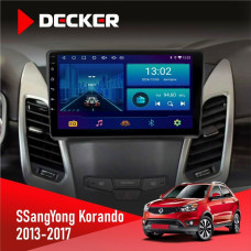Штатная магнитола SsangYong Korando 2013-2017 Decker D9002 6x128, DSP, 360