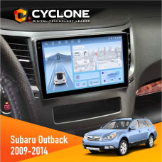 Штатная магнитола Subaru Outback 2009-2014 Cyclone C9009 4x64, DSP, 4G, 2k