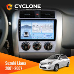 Штатная магнитола Suzuki Liana 2001-2007 Cyclone C9-012 4x64 DSP 4G