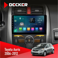 Штатная магнитола Toyota Auris 2006-2012 Decker D9003 6x128, DSP, 4G, 2k