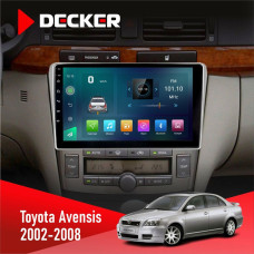Штатная магнитола Toyota Avensis 2002-2008 Decker D9003 6x128, DSP, 4G, 2k