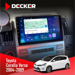 Штатна магнітола Toyota Corolla Verso 2004-2009 Decker D9-007 4x64 DSP 360 4G