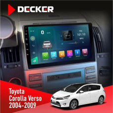 Штатна магнітола Toyota Corolla Verso 2004-2009 Decker D9003 6x128, DSP, 4G, 2k