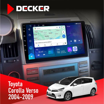 Штатна магнітола Toyota Corolla Verso 2004-2009 Decker D9-007 4x64 DSP 360 4G