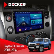 Штатная магнитола Toyota FJ Cruiser 2007-2016 Decker D9002 6x128, DSP, 360
