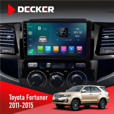 Штатная магнитола Toyota Fortuner, Hilux 2011-2015 Decker D9003 6x128, DSP, 4G, 2k