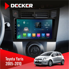 Штатна магнітола Toyota Yaris 2005-2010 Decker D9003 6x128, DSP, 4G, 2k
