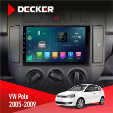 Штатна магнітола Volkswagen Polo 2005-2009 Decker D9003 6x128, DSP, 4G, 2k