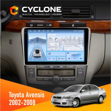 Штатная магнитола Toyota Avensis 2002-2008 Cyclone C9009 4x64, DSP, 4G, 2k