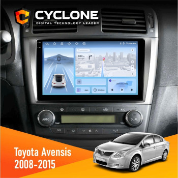 Штатна магнітола Toyota Avensis 2008-2015 Cyclone C9-012 4x64 DSP 4G