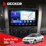 Штатная магнитола Toyota Corolla 2006-2013 Big frame Decker D9-006 4x64, 4G