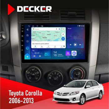 Штатна магнітола Toyota Corolla 2006-2013 Big frame Decker D9-007 4x64 DSP 360 4G