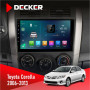 Штатная магнитола Toyota Corolla 2006-2013 Big frame Decker D9003 6x128, DSP, 4G, 2k