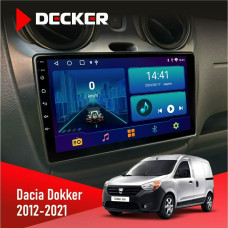 Штатная магнитола Renault Dokker, Sandero, Lodgy 2012+ (1 кнопка) Decker D9001 4x64, DSP
