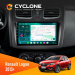 Штатная магнитола Renault Sandero, Logan 2012-2020 Cyclone C9-013 4x64 DSP 4G
