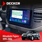 Штатная магнитола Mitsubishi Pajero 1999-2006 Wood Decker D9-007 4x64 DSP 360 4G