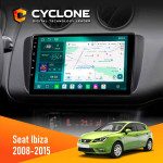Штатная магнитола Seat Ibiza 2008-2015 Cyclone C9-013 4x64 DSP 4G