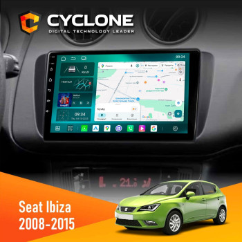 Штатная магнитола Seat Ibiza 2008-2015 Cyclone C9-013 4x64 DSP 4G