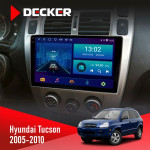 Штатная магнитола Hyundai Tucson 2005-2010 Decker D10002 6x128, DSP, 360, 2k