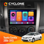 Штатная магнитола Toyota Corolla 2006-2013 Big frame Cyclone C9CPL 2x32