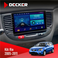 Штатная магнитола KIA Rio (JB) 2005-2011 Black Decker D9002 6x128, DSP, 360