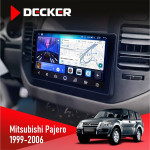 Штатная магнитола Mitsubishi Pajero 1999-2006 Wood Decker D9-006 4x64, 4G
