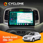 Штатная магнитола Hyundai Accent 2006-2012 Cyclone C9-013 4x64 DSP 4G