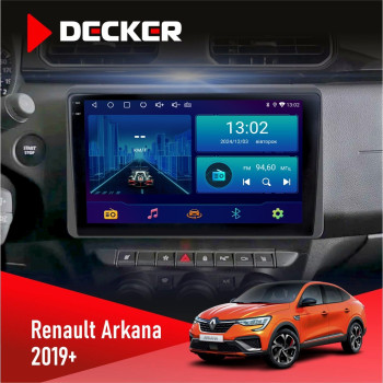  Штатна магнітола Renault Arkana 2019+ Decker D10002 6x128, DSP, 360, 2k