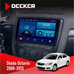 Штатная магнитола Skoda Octavia A5 2008-2013 Black Decker D10002 6x128, DSP, 360, 2k