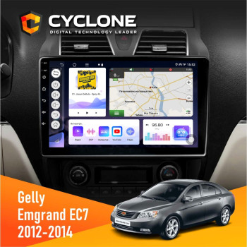 Штатна магнітола Gelly Emgrand EC7 2012-2014 Cyclone C10-011 4x64, DSP