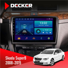 Штатная магнитола Skoda SuperB 2008-2015 Decker D9002 6x128, DSP, 360, 2k