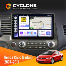  Штатна магнітола Honda Civic 2007-2011 Cyclone C10004 4x64, DSP, 2k