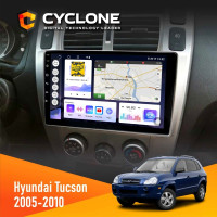 Штатная магнитола Hyundai Tucson 2005-2010 Cyclone C10004 4x64, DSP, 2k