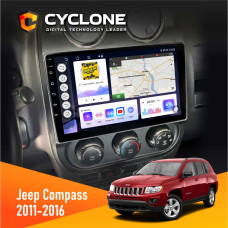  Штатна магнітола Jeep Compass, Patriot 2011-2016 Cyclone C10004 4x64, DSP, 2k