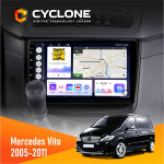 Штатная магнитола Mercedes-Benz Vito 2003-2014 Cyclone C10-011 4x64, DSP