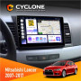 Штатна магнітола Mitsubishi Lancer X 2007-2017 Cyclone C10004 4x64, DSP, 2k