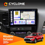 Штатная магнитола Mitsubishi Outlander 2015+ Cyclone C10-011 4x64, DSP