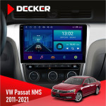 Штатная магнитола Volkswagen Passat NMS 2011-2021 Decker D10002 6x128, DSP, 360, 2k