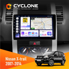  Штатна магнітола Nissan X-Trail 2007-2014 Cyclone C10004 4x64, DSP, 2k