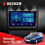 Штатная магнитола Volkswagen Touran 2003-2010 Conditioner Decker D10-002 6x128, DSP, 360, 2k