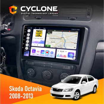 Штатна магнітола Skoda Octavia A5 2008-2013 Black Cyclone C10-011 4x64, DSP